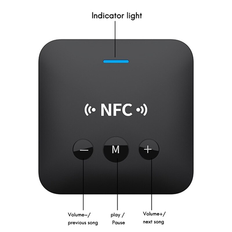 Bluetooth Receiver Transmitter Two In One AUX/RCA Support TF Card Playback For TV Speaker Headset Car Audio
