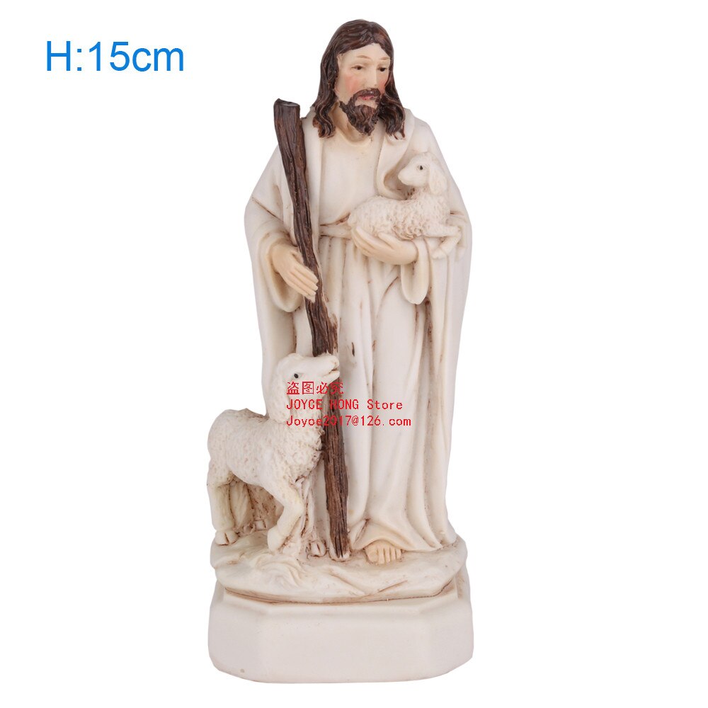 Décoration de Statue de jésus, Figurine de décoration catholique et chrétienne, ornement, souvenir,: height 15cm