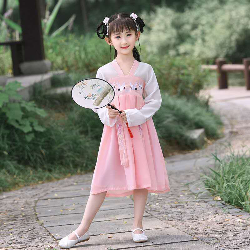 Disfraz de hada antigua hanfu tradicional chino para niñas, ropa de verano de la dinastía tang ming, vestido de princesa para niñas