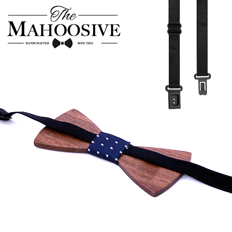 Conjunto de pajarita de madera a cuadros para hombre, conjunto de pajarita de madera a rayas, pañuelo y gemelos con caja de madera para hombre, de boda