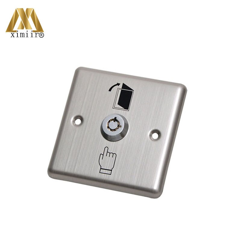 Metal exit button stainless steel exit button with key for all access control system X05K