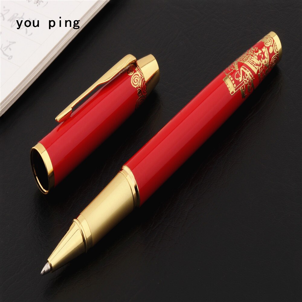 Luxury pen 032 Red Golden Great Wall pattern Business office Rollerball Pen School student stationery