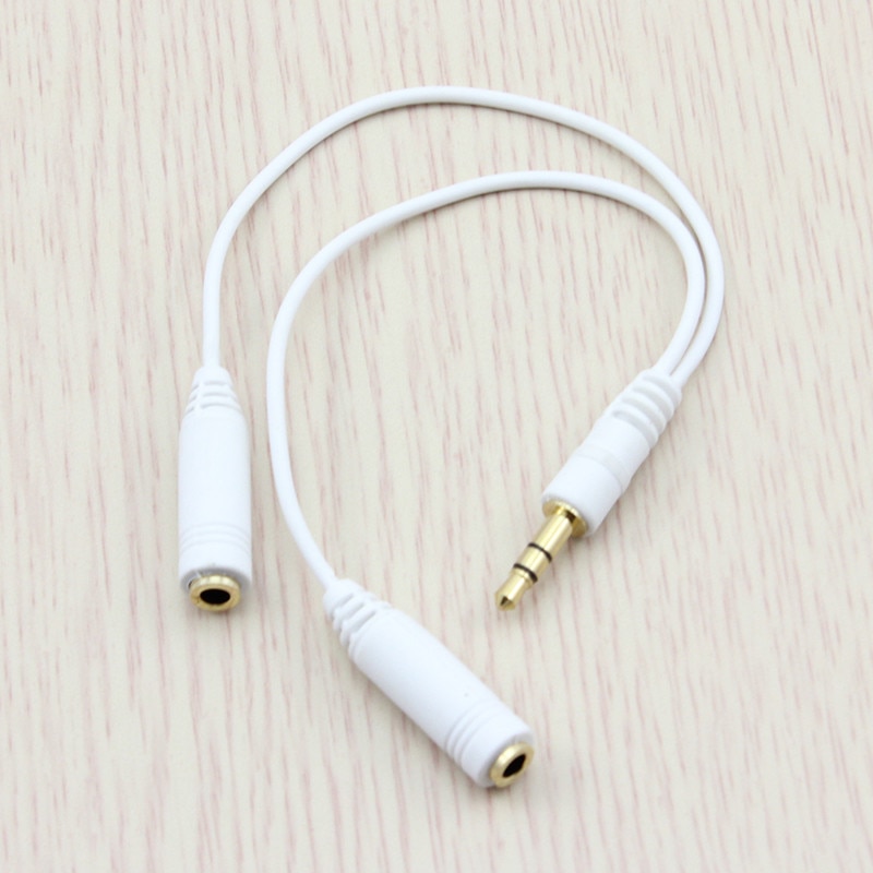 Audio Kabel Male 3.5mm naar 2 * Vrouwelijke 3.5mm Audio Hoofdtelefoon Splitter Verlengkabel Adapter