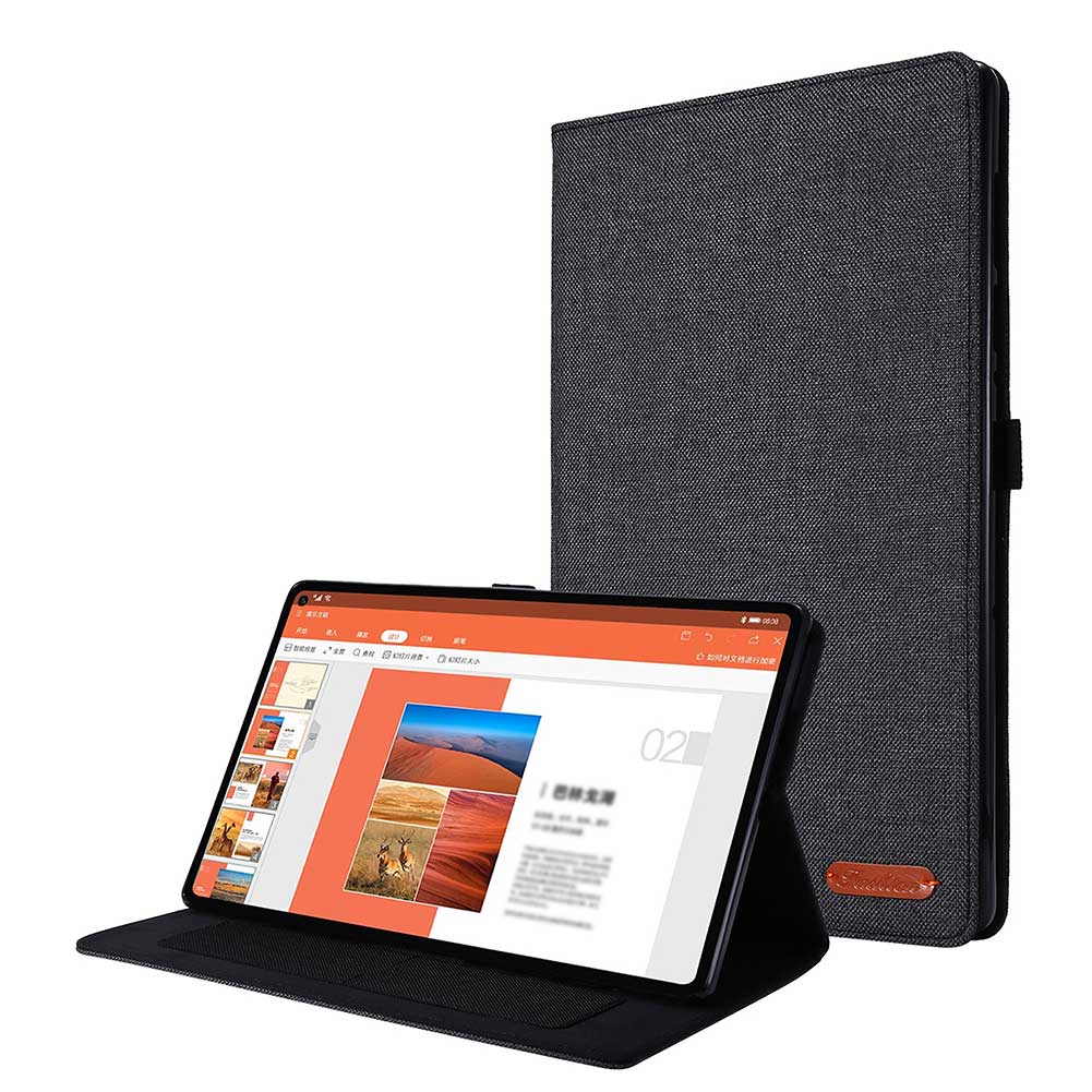 Hoesje voor lenovo tab  m10 fhd plus 10.3 " tb -x606f x606x smart cover leren flipstandaard hoesje voor lenovo tab  m10 fhd plus: Zwart
