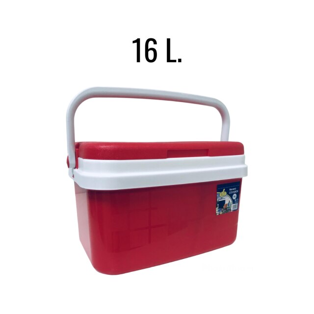 KROWN - Nevera Portátil Térmica, Rojo y Blanco, Polipropileno, Ideal Para Actividades al Aire Libre, Camping en el Jardín, Barbacoas, Pícnic, Playa. Capacidad - 10 Litros / 16 Litros / 25 Litros / 32 Litros: Nevera 16L Rojo