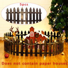 Kerst Hotel Winkelcentrum Supermarkt Decoratie Plastic Decoratieve Hek Tuin hek Gold 14 X 25cm 5 X Christmas Tree Fence #W