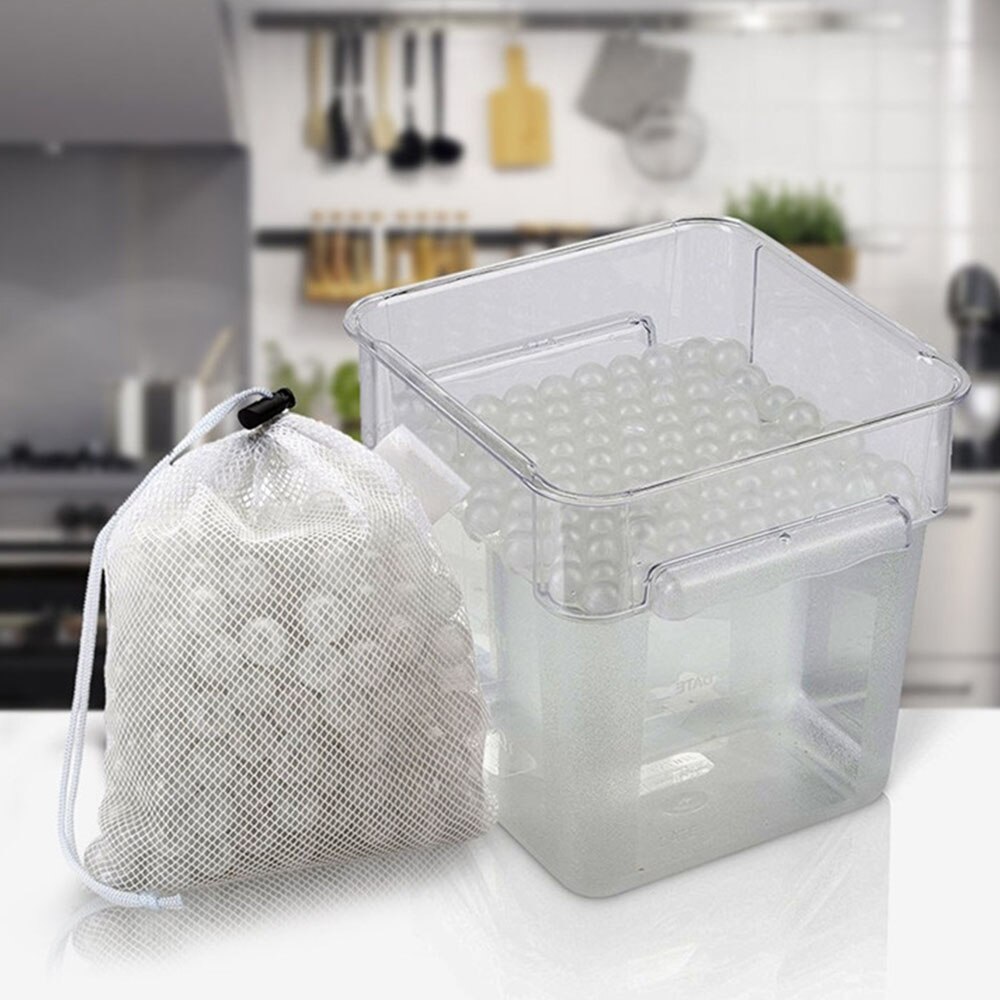250 Teile/los Sous Vide Isolierung Mehrweg Wasser Kugeln Mit Trocknen Tasche Heimat Küche Kochen Werkzeuge 20mm