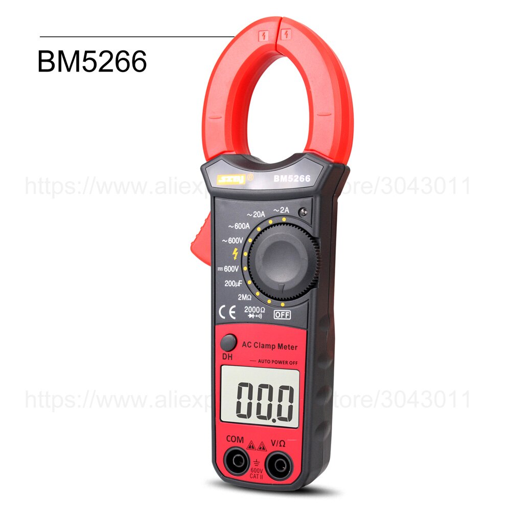 Multifunctional Digital Clamp Meter Multimeter DC/AC Resistance Continuity Diode NCV Tests Electrician tools 1999/3999 Counts: BM5266