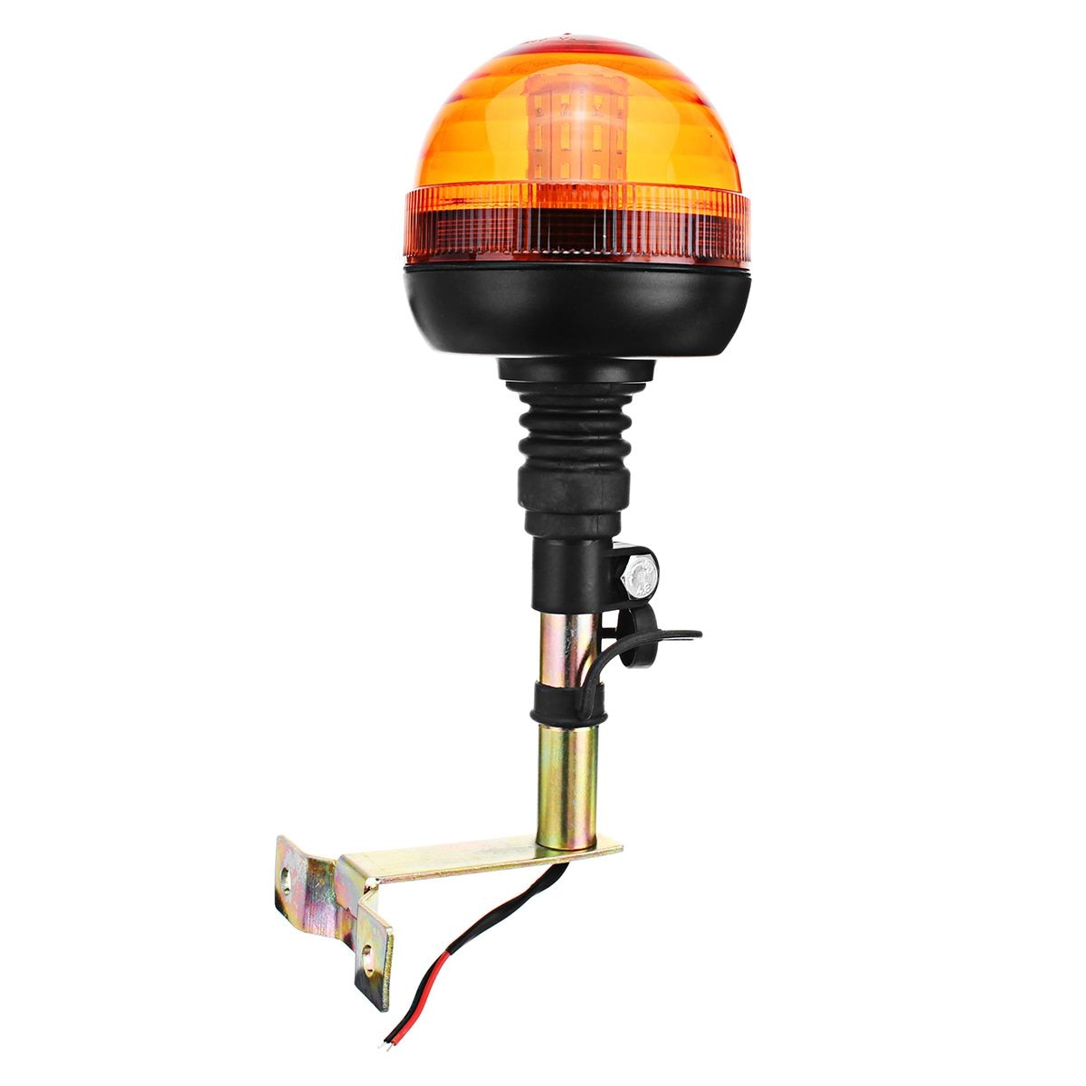 Metal Rotating Flashing Beacon Mount Warning Light Bracket Flexible Stem DIN Pole Tractor Mounting Light