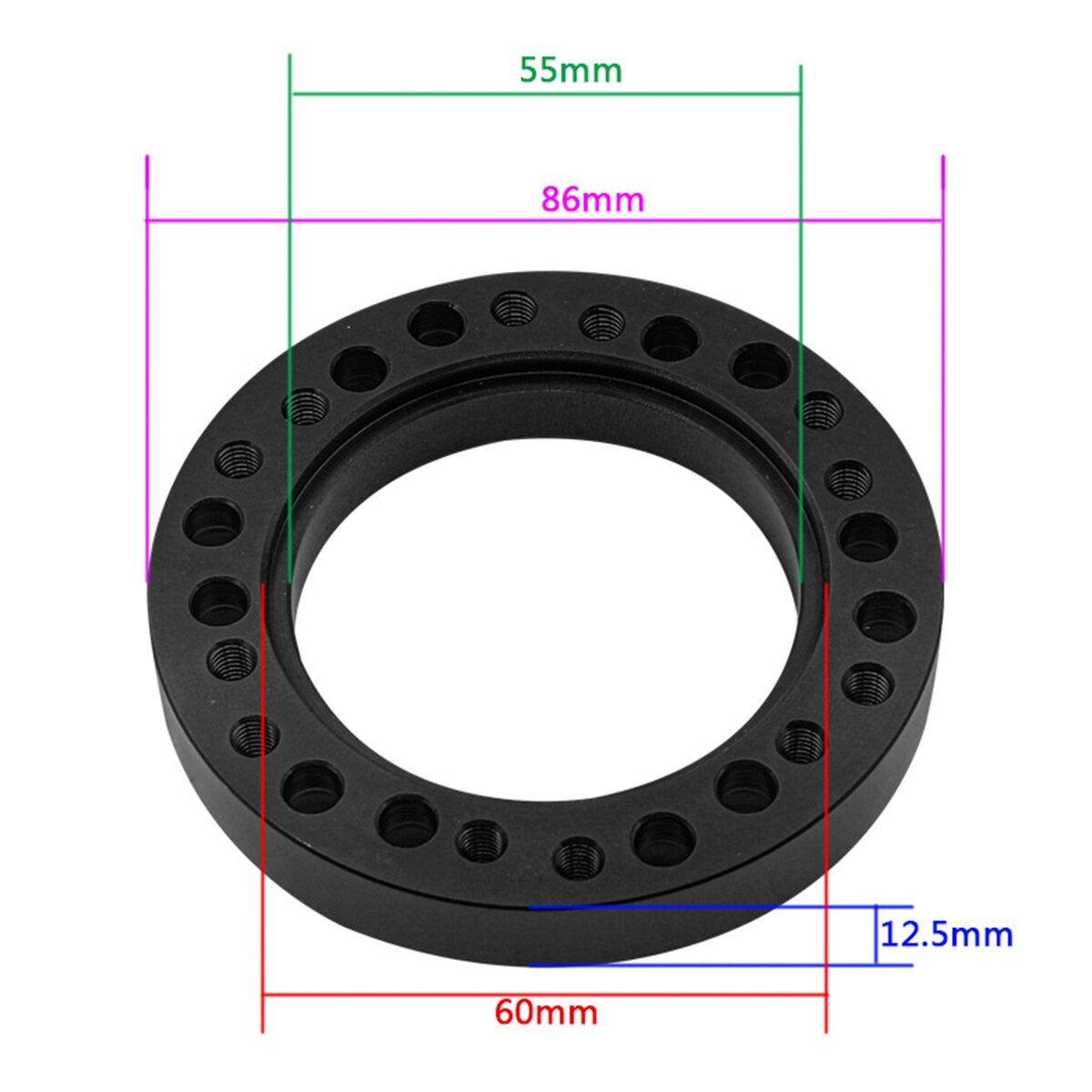 Steering Wheel Hub Kit Adapter Spacer 25mm Steering Wheel Spacer universal Car Modified Steering Wheel Heightening Pad parts