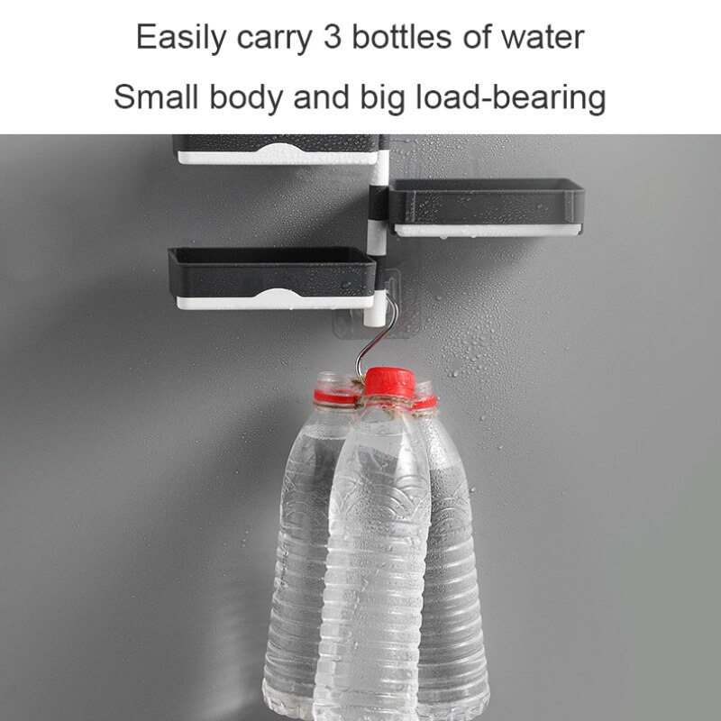 Wall-mounted Soap Dish 180 Degrees Rotate 1 2 3 4 Layer Soap Draining Rack Bathroom Soap Holder Bathroom Toiletries Shelf