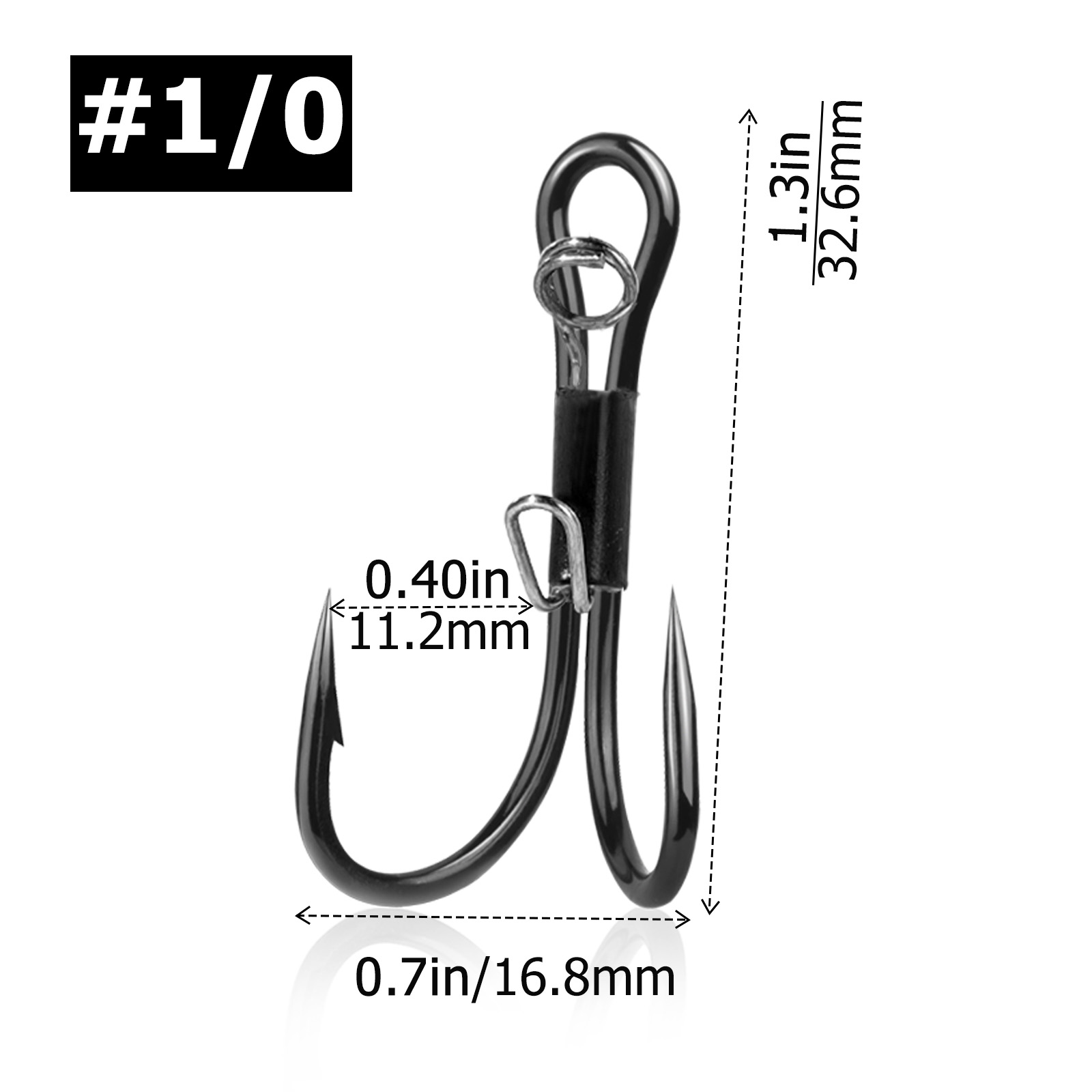 FishTrip-anzuelo doble para pesca de camarones vivos, anzuelos fijos, 10-15 Uds., flotador de pesca, soporte para cebo, anzuelos, Señuelos de Pesca, agua salada y dulce: Blanco