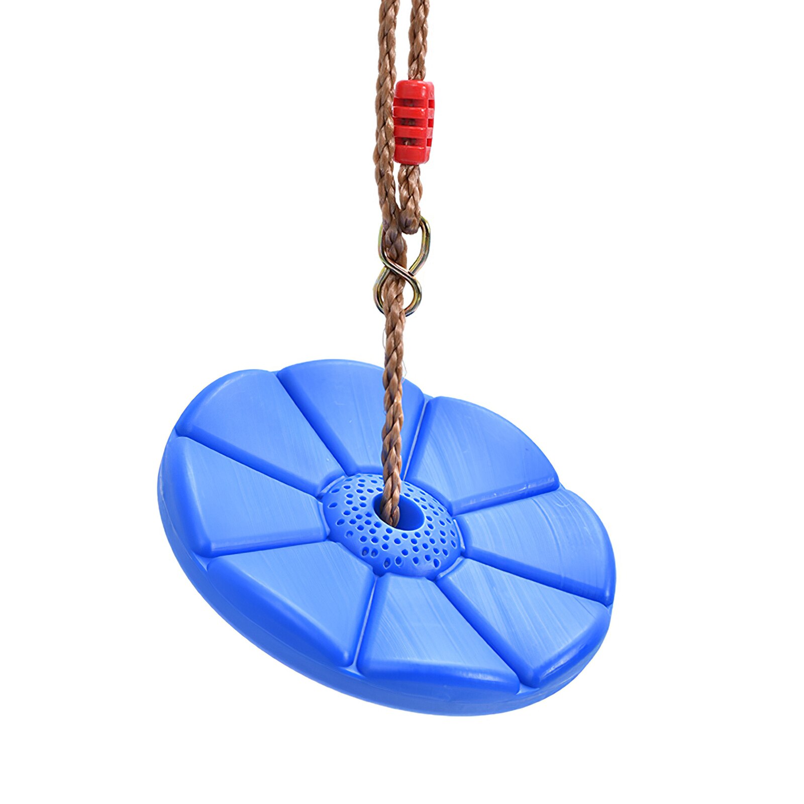 Balançoire à disque pour enfants, corde ronde, , arbre suspendu, équipement de terrain de jeu extérieur: Blue