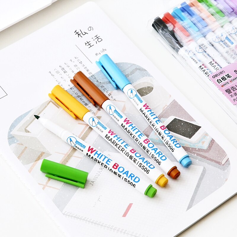 12 kolor tablica pisaki biała tablica wymazywalnej długopisy szkła rysowanie na metalu malowanie scrapbooking biuro szkolne EB760