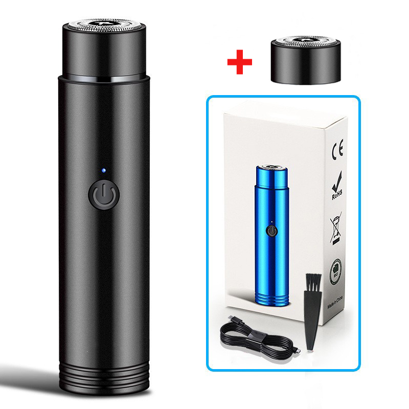 Mini Electric Shaver head Replacement portable universal Men's wet and dry Beard trimmer Round shaver Rotary head: WHITE