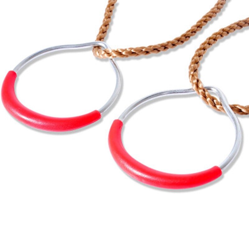2 Pcs Swing Ring,Rotating Gymnastic Rod for Backyard,Ninja Ring,Color
