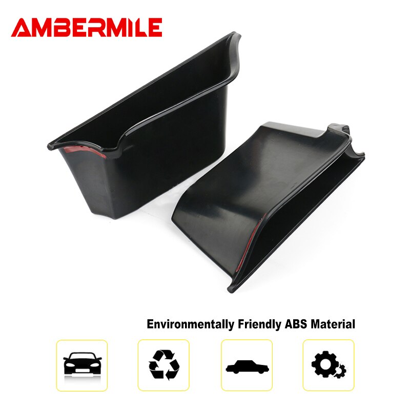 AMBERMILE 4pcs ABS for Mini Cooper F55 Hardtop Accessories Interior Car Side Door Armrest Storage Box Organizer Case Car Styling