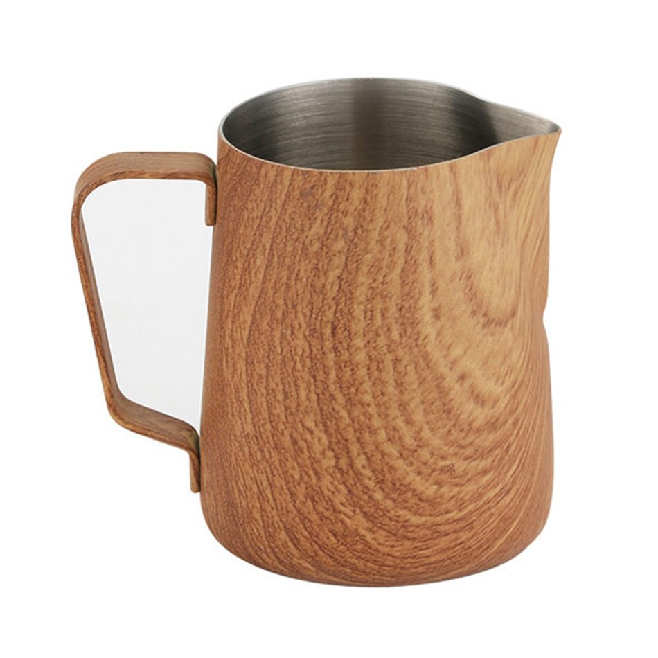 350/600ml koffiemelkkannetjes, roestvrijstalen melkschuimkannetje, trekbloembeker, espresso-opschuimer, mok, koffie, barista-gereedschap