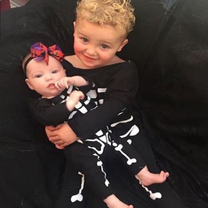 Baby Girl Partido Playsuit Bebê Recém-nascido Menino Macacão Crianças Roupas de Outono Criança Roupas Engraçadas do Dia Das Bruxas