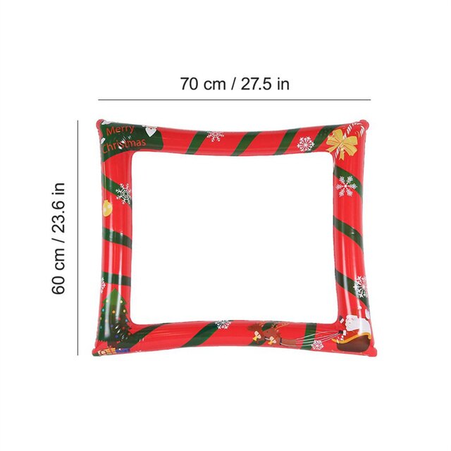 Inflatable Christmas Photo Frame Booth Prop Photography Background Navidad Natal Noel Festive Decoration Party Supplies: c