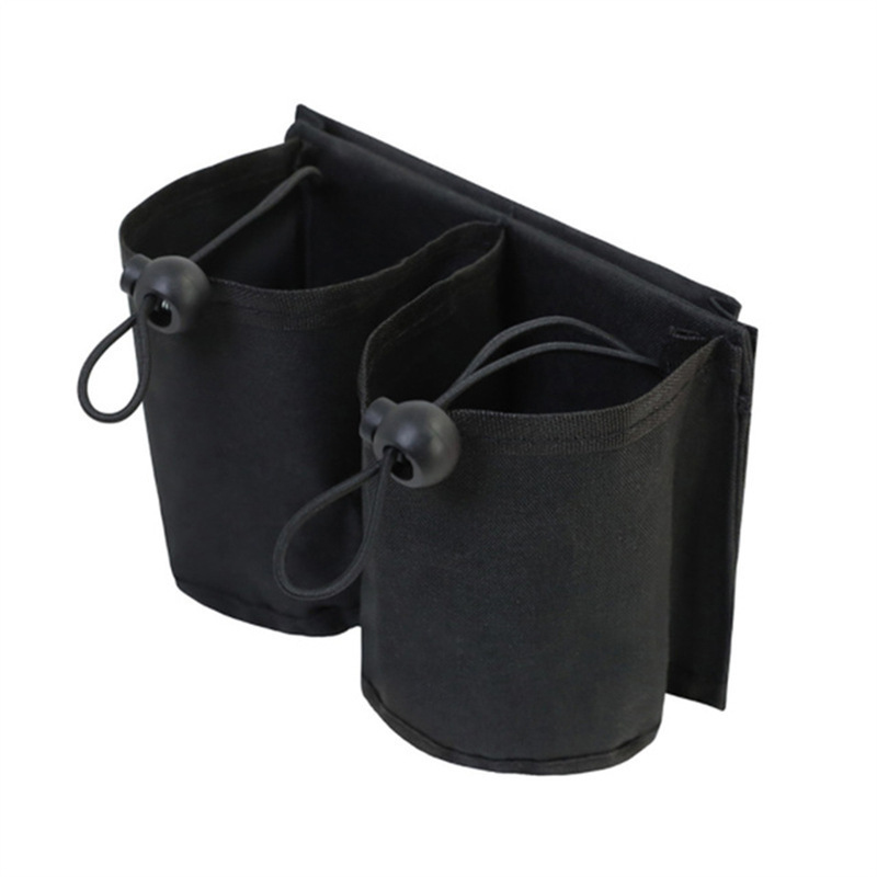 Travel Luggage Cup Holder Is A Durable Free-hand Suitcase Beverage Bag Travel Milk Tea and Coffee Cup Holder Suitable: black