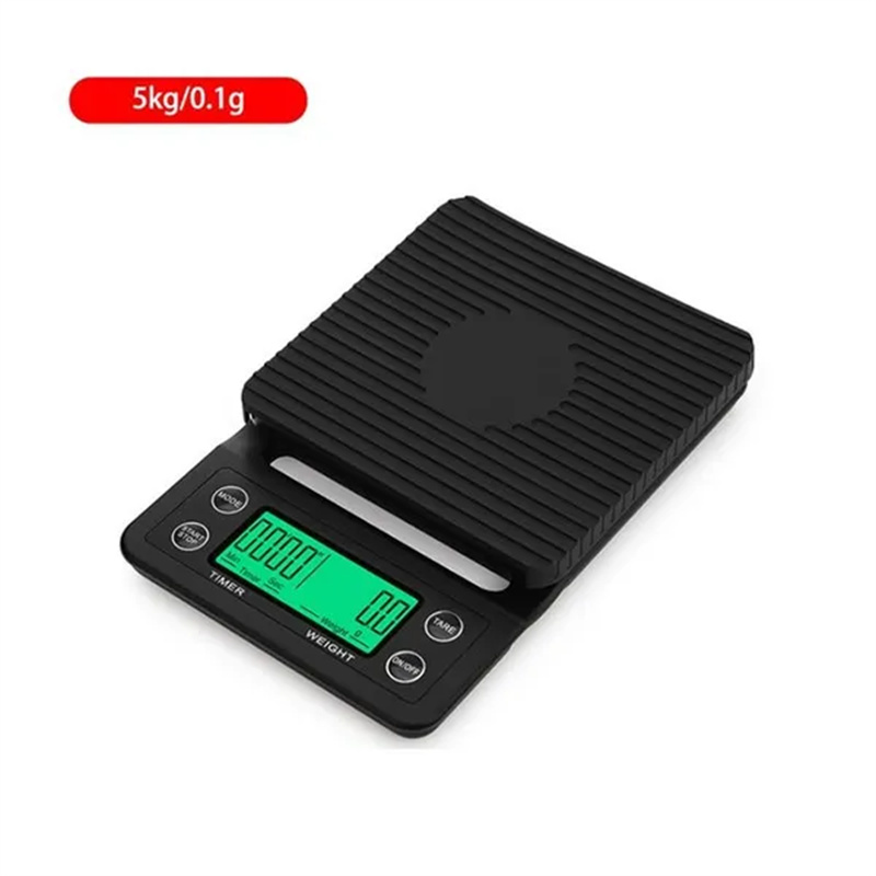 Báscula de café de alta precisión con temporizador, balanza de cocina multifuncional, balanza Digital electrónica LCD para hornear alimentos, 3/5kg, 0,1g: Azul oscuro