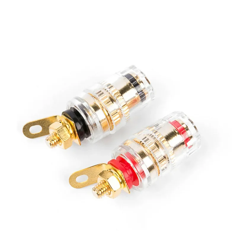 Connecteur de fiche banane, prise Audio, poste de liaison de 4mm pour amplificateur, bornier de haut-parleur, électronique grand public plaquée or