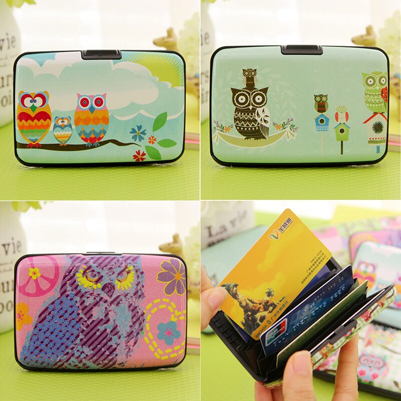 card holder For Purse Owl Credit Cards Business ID Card Holder Plastic Cards Case