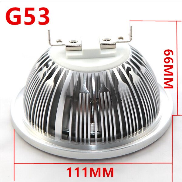 Bombilla LED superbrillante AR111, 15W, COB, AR111, QR111, G53, GU10, lámpara LED regulable, CA de 110V/220V/CC de 12V, 1 pieza