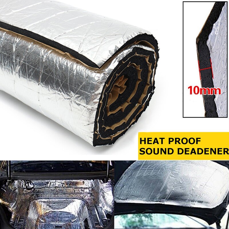 1M * 40Cm * 5Mm Auto Brandwerende En Warmte-Geluidsisolatie Pad Aluminiumfolie Katoen Auto sound-Proof Katoenen Kap Geluiddichte Film