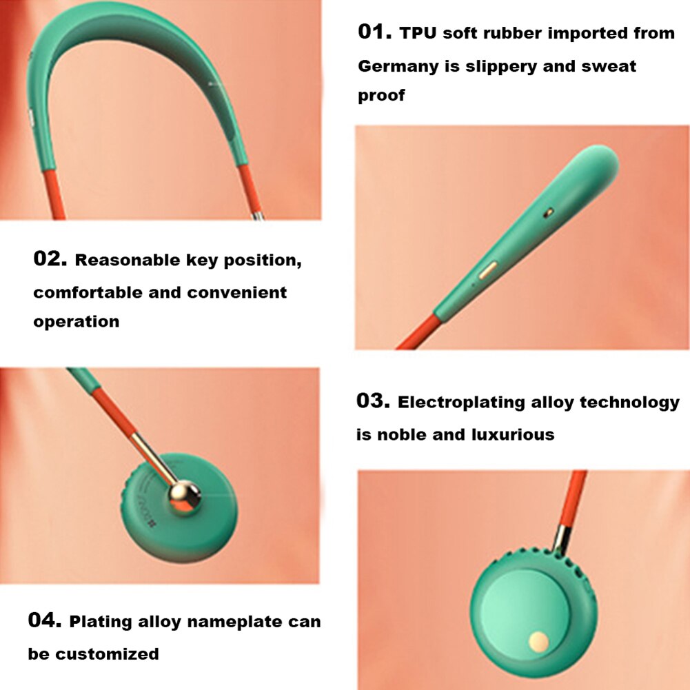 Scented Mini Vouwen Handsfree Wearable Nekband Usb Koelventilator Zomer Koeler Mini Vouwen Handen Gratis Fan Usb Cooling Fan fan