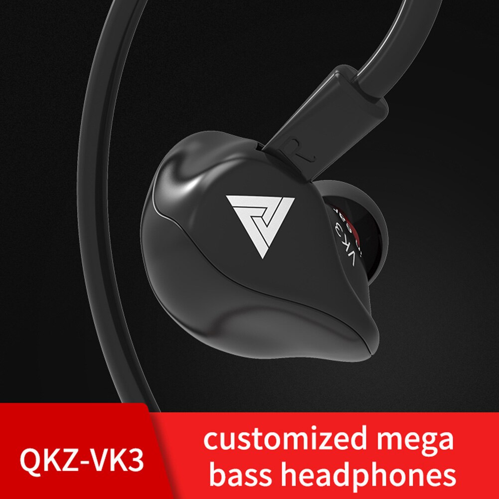 QKZ VK3 Universele 3.5mm In-Ear Bedrade Koptelefoon HiFi Muziek Sport Headset met Microfoon