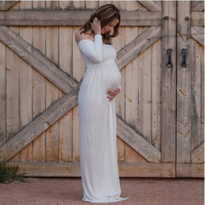 Fotografia vestido de mulher roupas de inverno grávida gravidez vestido de veludo vestidos mujer verano 2017 gestante vestido de maternidad: as picture shows / M as size chart