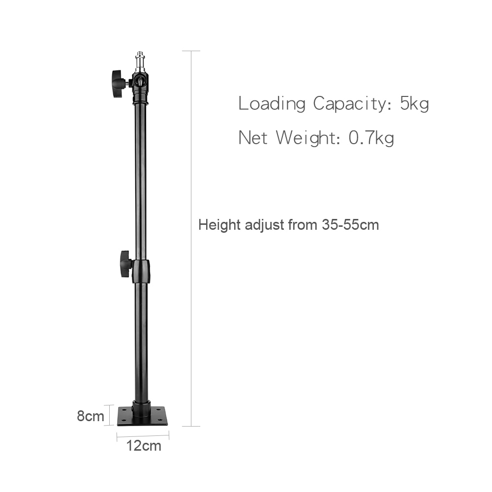 Photo Studio Two Section Adjustable Ceiling Wall Overhead Light Stand