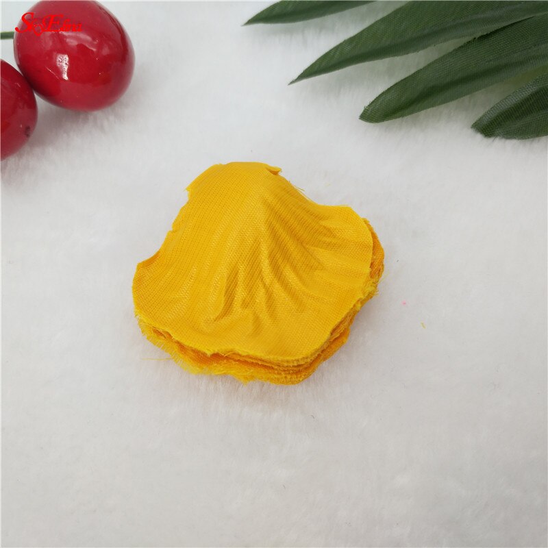 20000pcs / lot 4.5*4.5cm silk rose petals for Wedding Decoration, Romantic Artificial Rose Petals Wedding Flower Rose Flower 7Z: orange