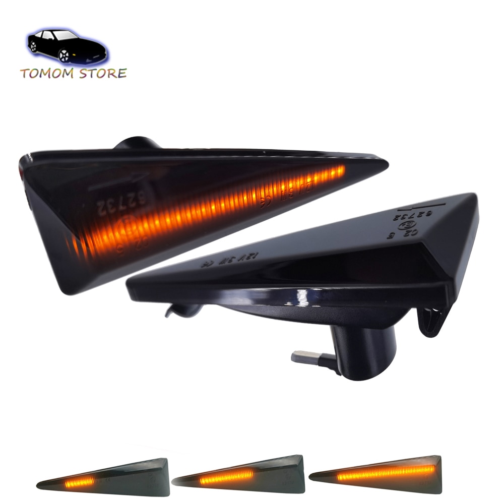 2 stuks dynamische led zijmarkeringslichten met knipperlichten voor renault espace  mk4 vel satis wind avantime megane 2 scenic 2 espace 4