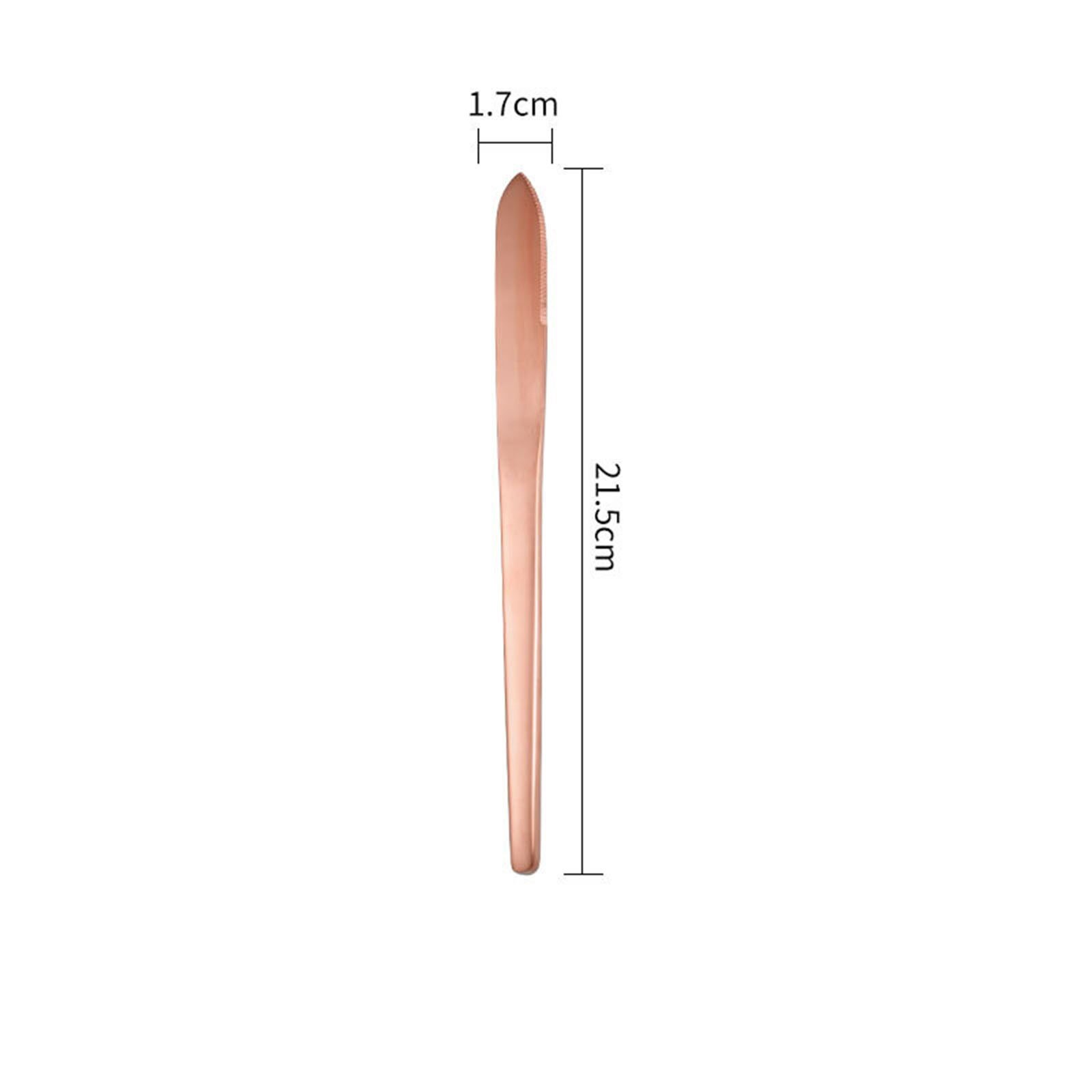 1PC Colorful Mirror Stainless Steel Flatware Knife Fork Spoon Teaspoon Cutlery Tableware For Home Kichen Party Dishwasher: Rose Red-Knife