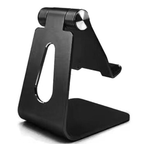 Mobiele Telefoon Tablet Schakelaar Stand Aluminium Bureau Tafel Houder Cradle Dock Enkele Opvouwbare Mobiele Telefoon Platte Beugel: Black