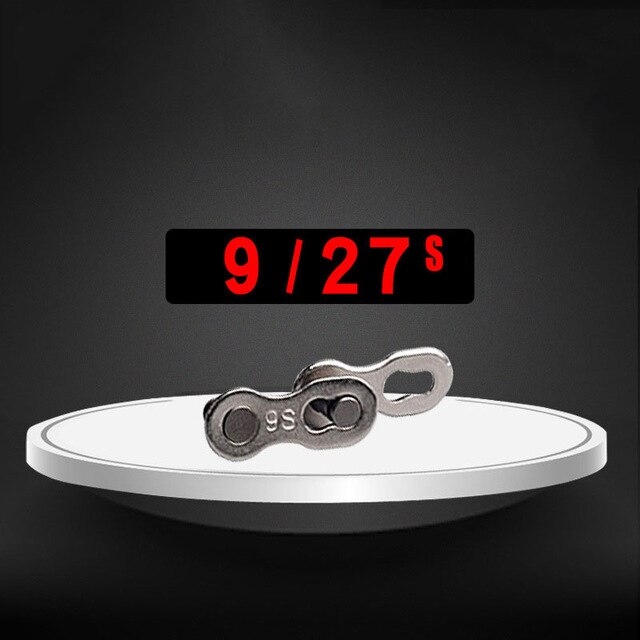 2PCS Bicycle Chain Link Join Bike Chain Joining Links For 8/9/10/11 Speed Replacement Cycling Bicycle Accessories Parts: 9 27 S Sliver