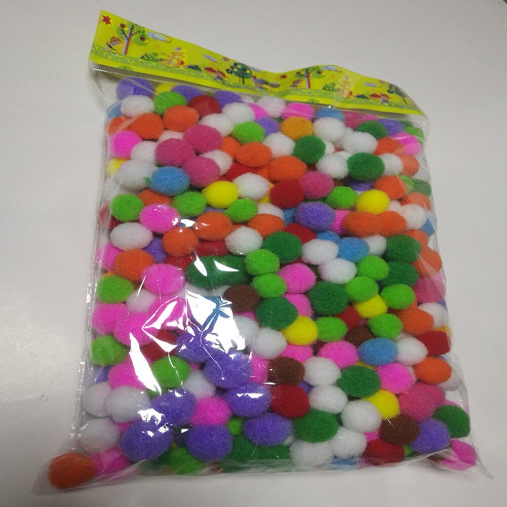 Lot de 300 pompons multicolores assortis pour loisirs créatifs, fournitures de loisirs créatifs, matériel de bricolage innovant