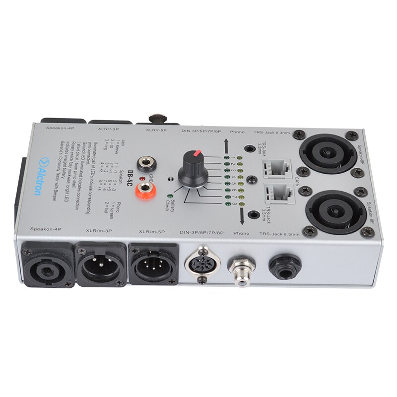 Alctron DB-4C compact Multi audio Cable Tester for Test XLR microphone,1/4&quot; instrument,RCA line level and speaker cables