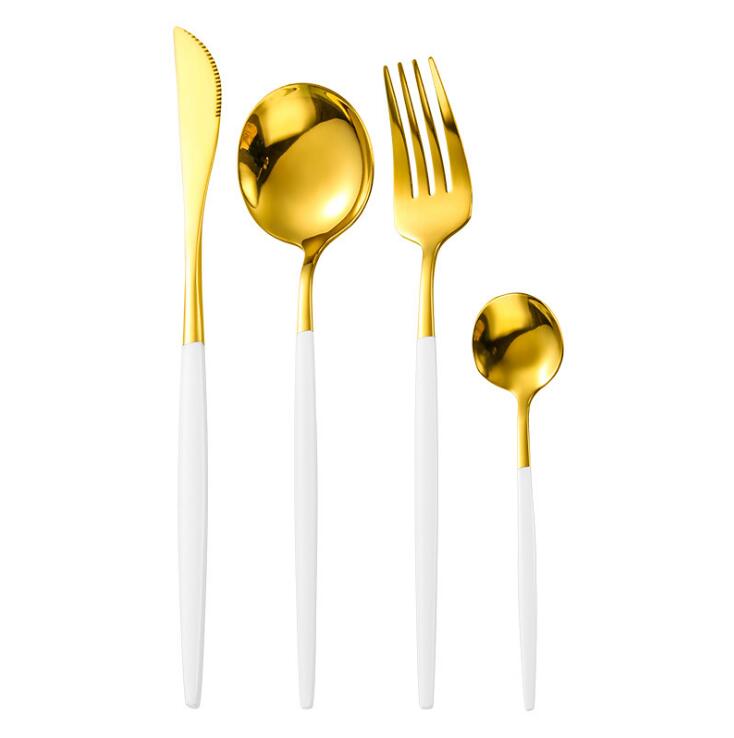 Ensemble de couverts en acier inoxydable ensemble de vaisselle couteau à Steak fourchette ensemble cuillère à café cuillère à café couverts vaisselle ensembles argenterie de cuisine: 11