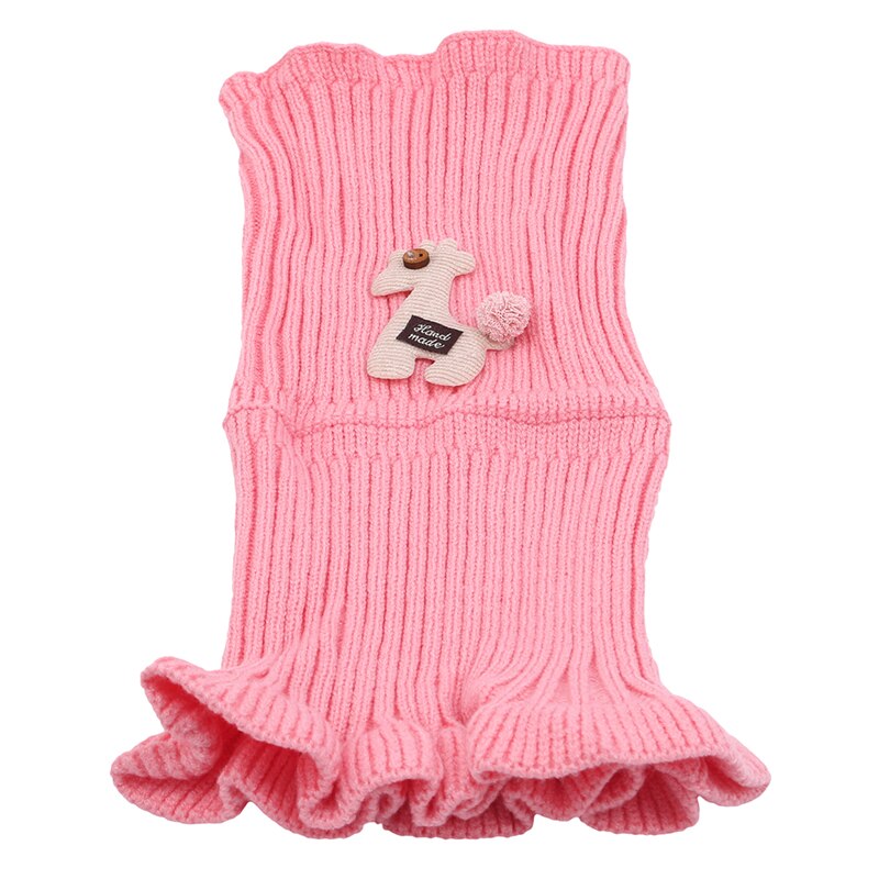 Toddler Children Knitted Neck Scarf Cartoon Warmer Crochet Cowl Collar Circle Warmer Winter Casual Soft Scarves For Baby