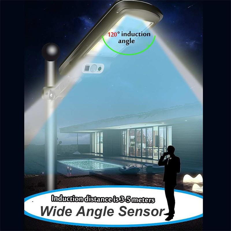 Solar Street lamp light lamp outdoor Powerful luces LED PIR Motion Sensor Waterproof Street Light garden wall Lamp With Remote