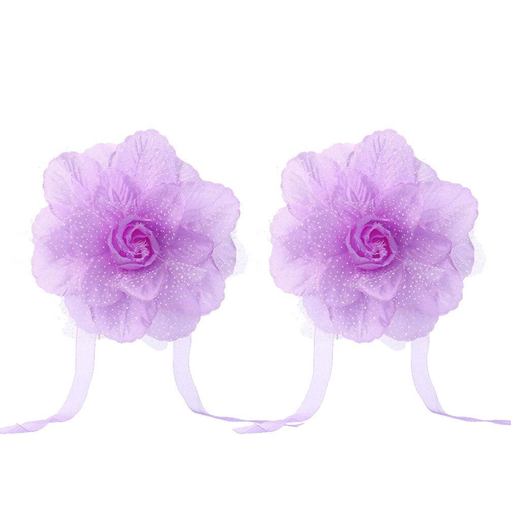 2 stk beste pionblomst gardin klips på bånd rygg holder panel til vindu gardiner dekorativt tilbehør binde rygg #007: G