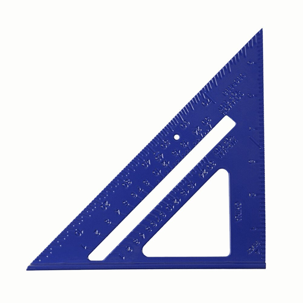 305mm Multifunctional Adjustable Combination Angle Ruler 45 / 90 Degree With Bubble Level Square Angle Ruler Measuring Tools: 7 inch Blue