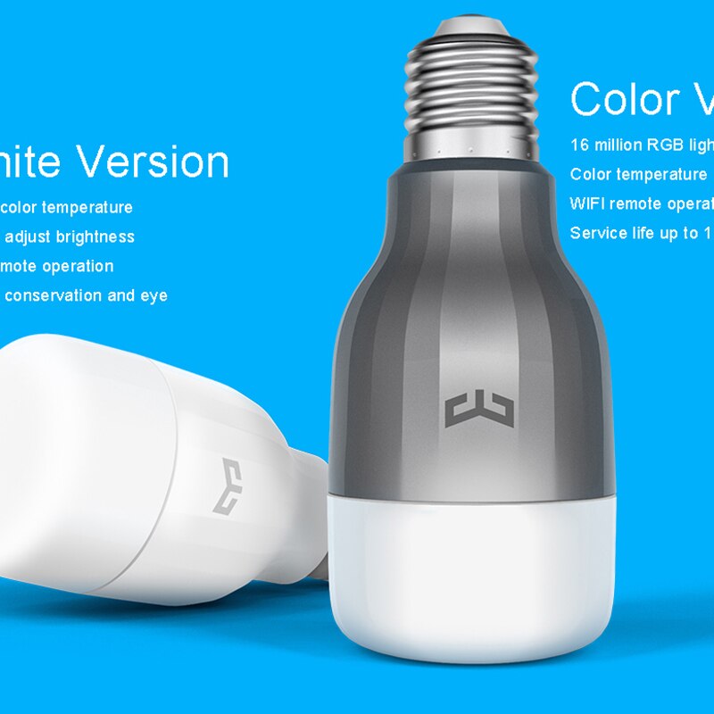 Xiaomi bombilla colorida Yeelight E27 aplicación inteligente WIFI Control remoto luz LED inteligente RGB/colorido temperatura lámpara romántica