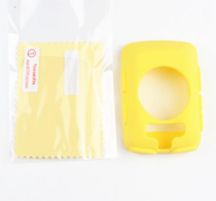 Edge 520-funda protectora de goma de silicona para ordenador, película protectora para pantalla LCD para Garmin Edge 520: yellow