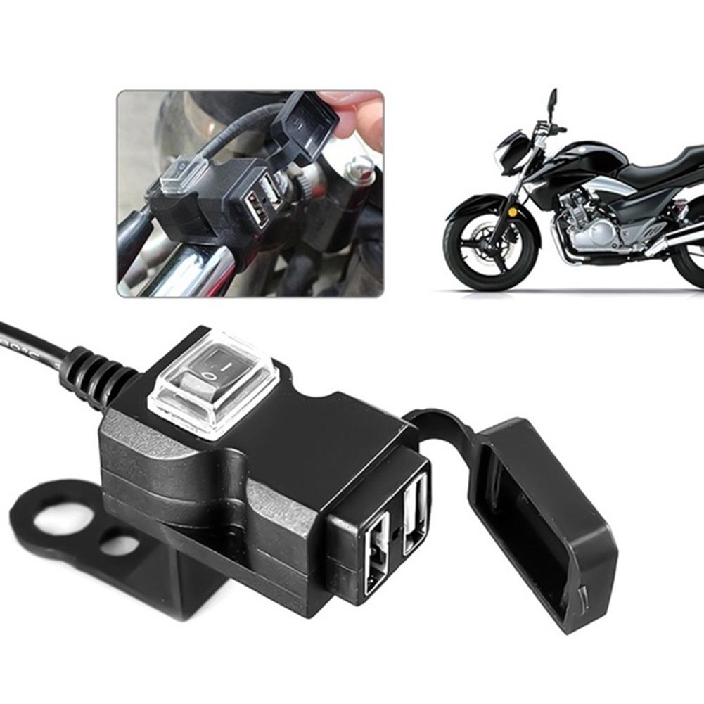 Motorfiets Lader 1.5/2A Dual Usb-poort Waterdichte Motorcycle Usb Telefoon Oplader Adapter Socket 9 - 24V, 9- 90V