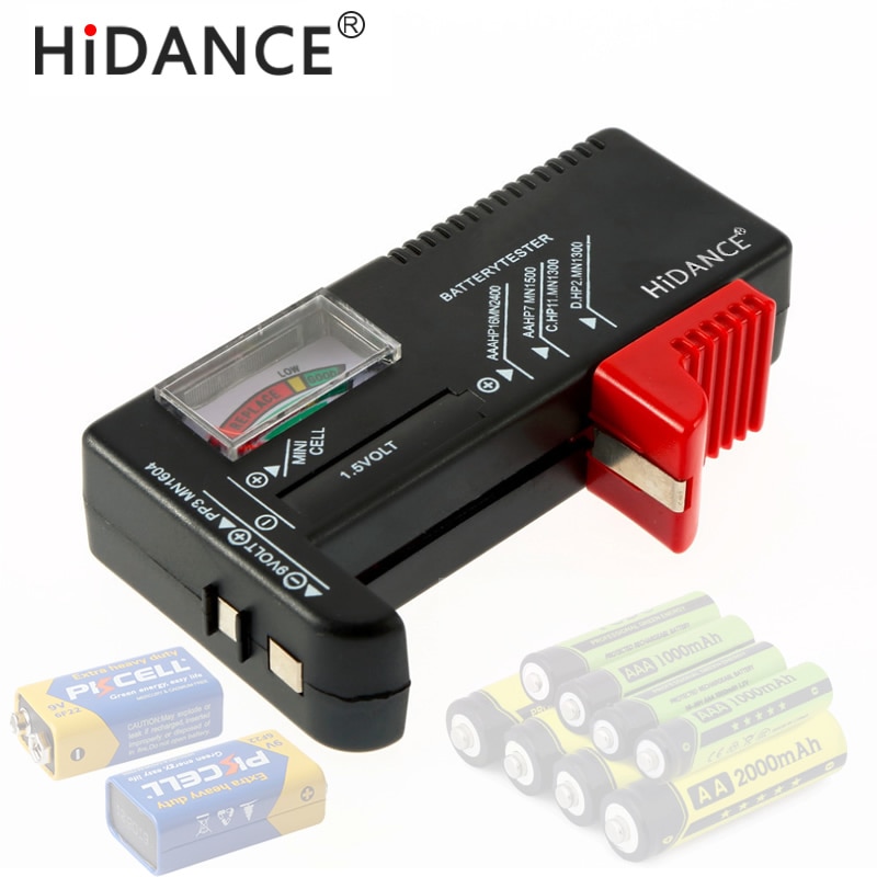 HiDANCE battery tester capacity aa aaa 1.5v 9v power supply check meter dc electronic load resistor discharger indicator test